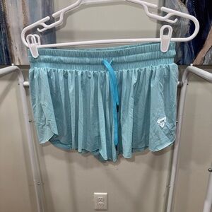 Luogong ZI Light Blue Women's Shorts
